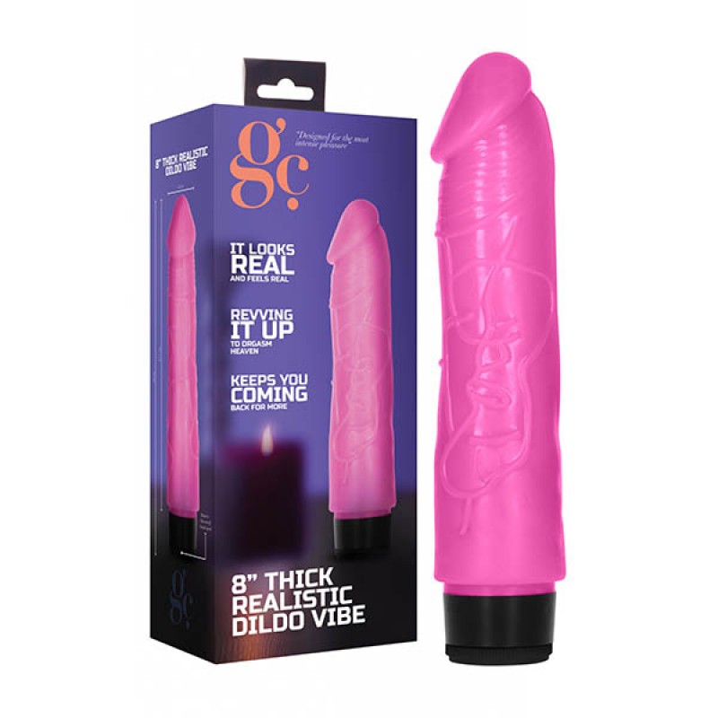 GC. 8'' Thick Realistic Vibe - Pink